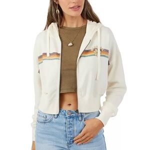 O'Neill Darcie Zip Up Cropped Hoodie
